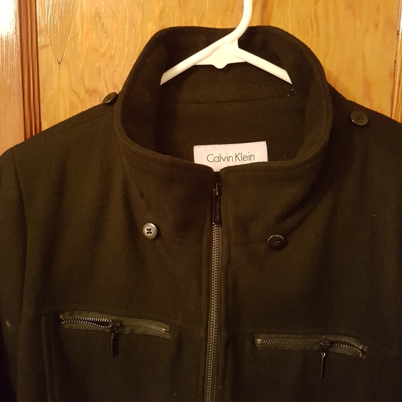 Calvin Klein 80% Wool Dress Coat. - Picture 4 of 5